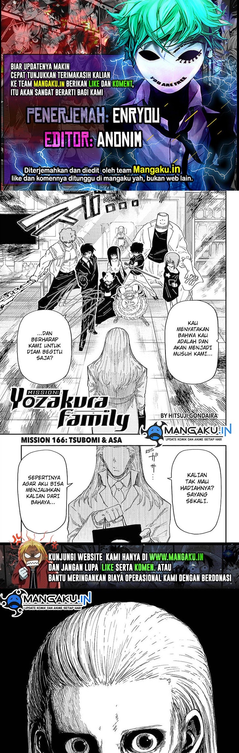 Baca Komik Mission: Yozakura Family Chapter 166 Gambar 1