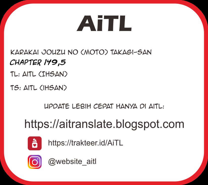 Karakai Jouzu no (Moto) Takagi-san Chapter 149.5 Gambar 11