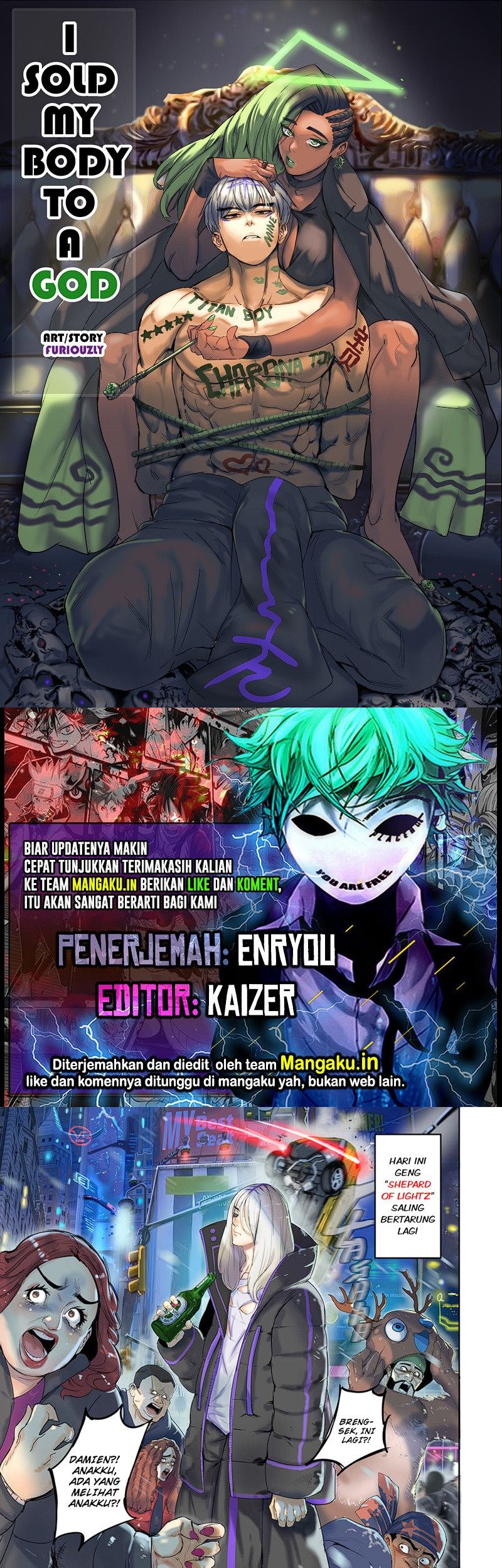 Baca Komik I Sold My Body To A God Chapter 01.1 Gambar 1