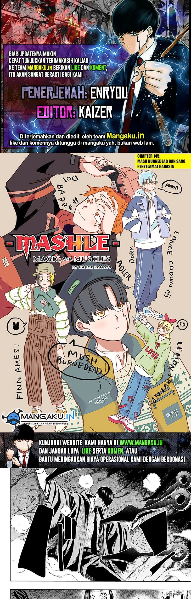 Baca Komik Mashle: Magic and Muscles Chapter 145 Gambar 1