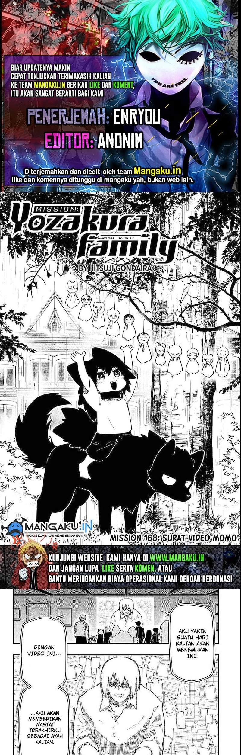 Baca Komik Mission: Yozakura Family Chapter 168 Gambar 1