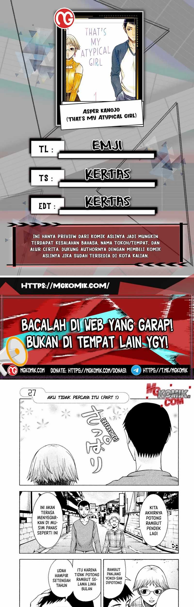Baca Komik Asuperu Kanojo Chapter 27 Gambar 1