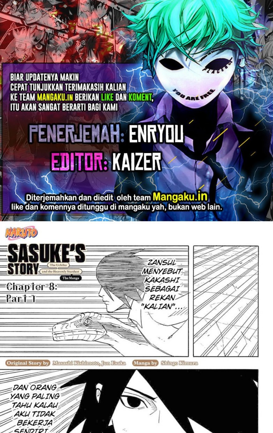 Baca Komik Naruto Sasuke’s Story The Uchiha And The Heavenly Stardust Chapter 08.1 Gambar 1