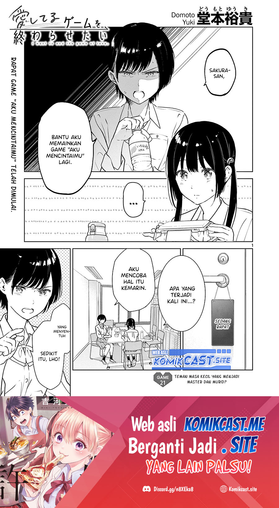 Baca  Aishiteru Game wo Owarasetai Chapter 21 Gambar 2