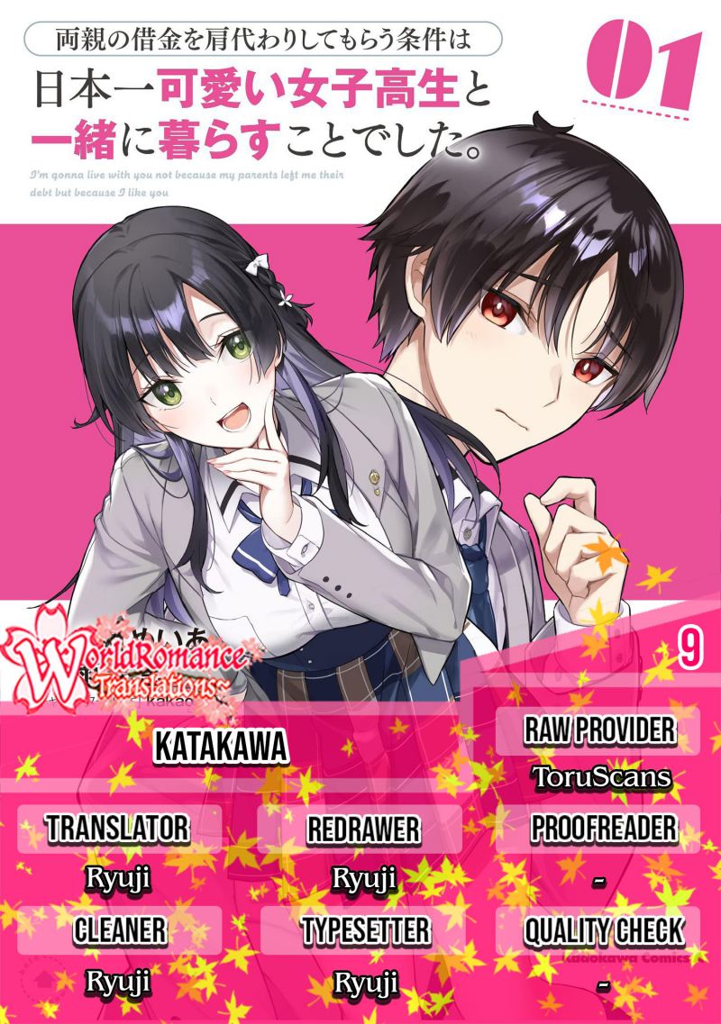Baca Komik Ryoushin no Shakkin wo Katagawari Shite Morau Jouken wa Nihon’ichi Kawaii Joshikousei to Issho ni Kurasu Koto Deshita Chapter 09 Gambar 1