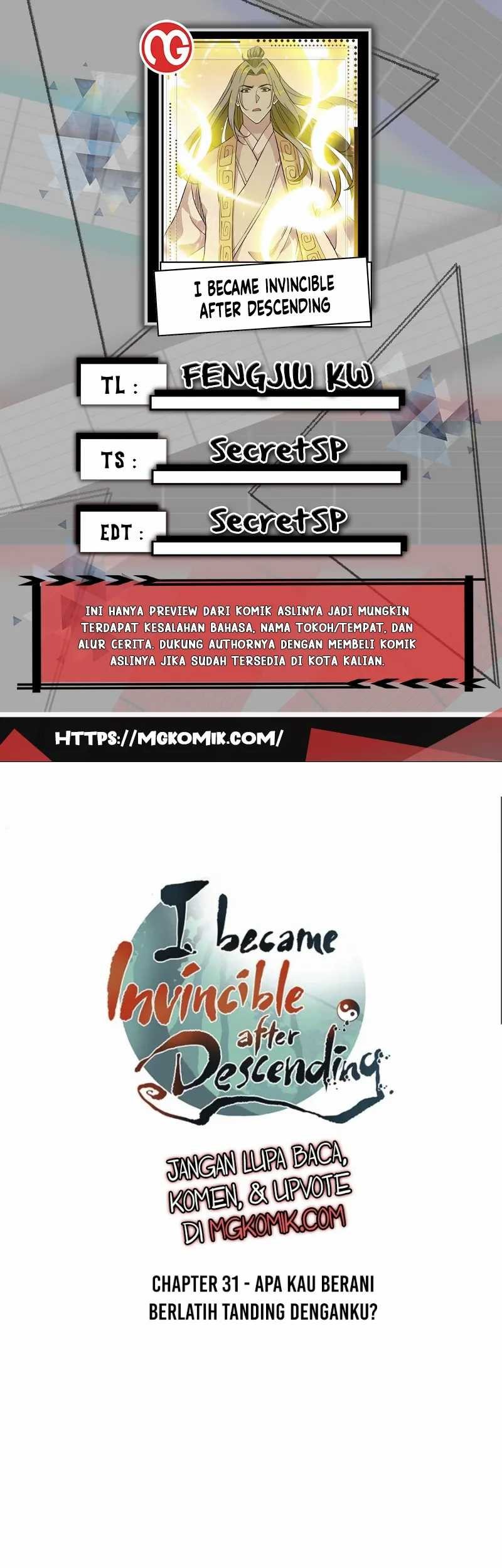 Baca Komik I Became Invincible After Descending Chapter 31 Gambar 1