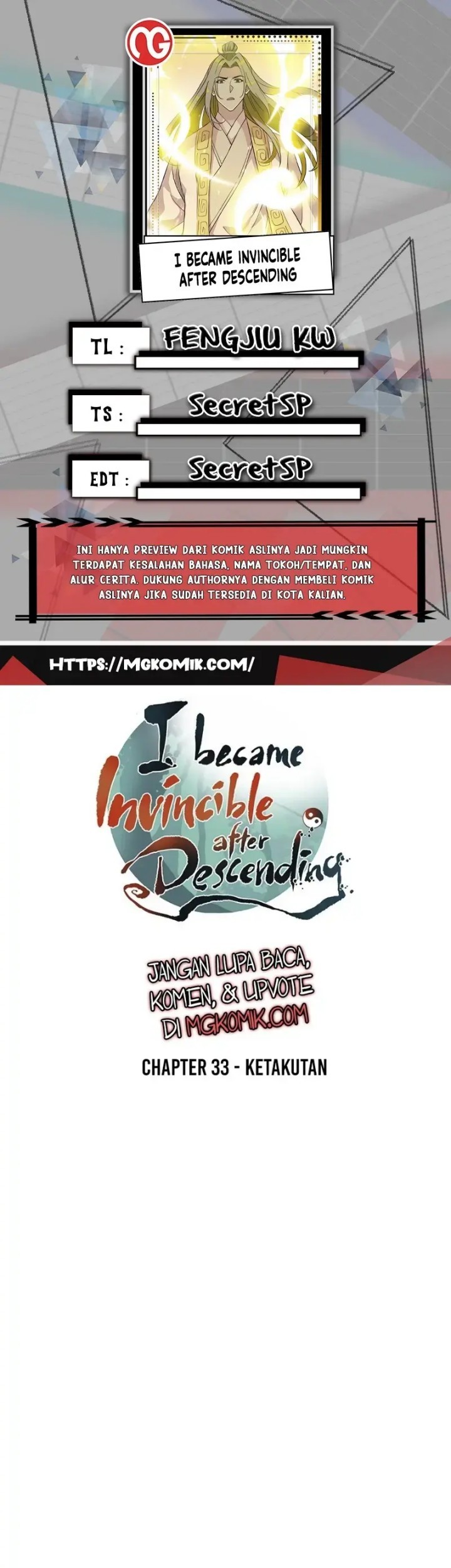 Baca Komik I Became Invincible After Descending Chapter 33 Gambar 1