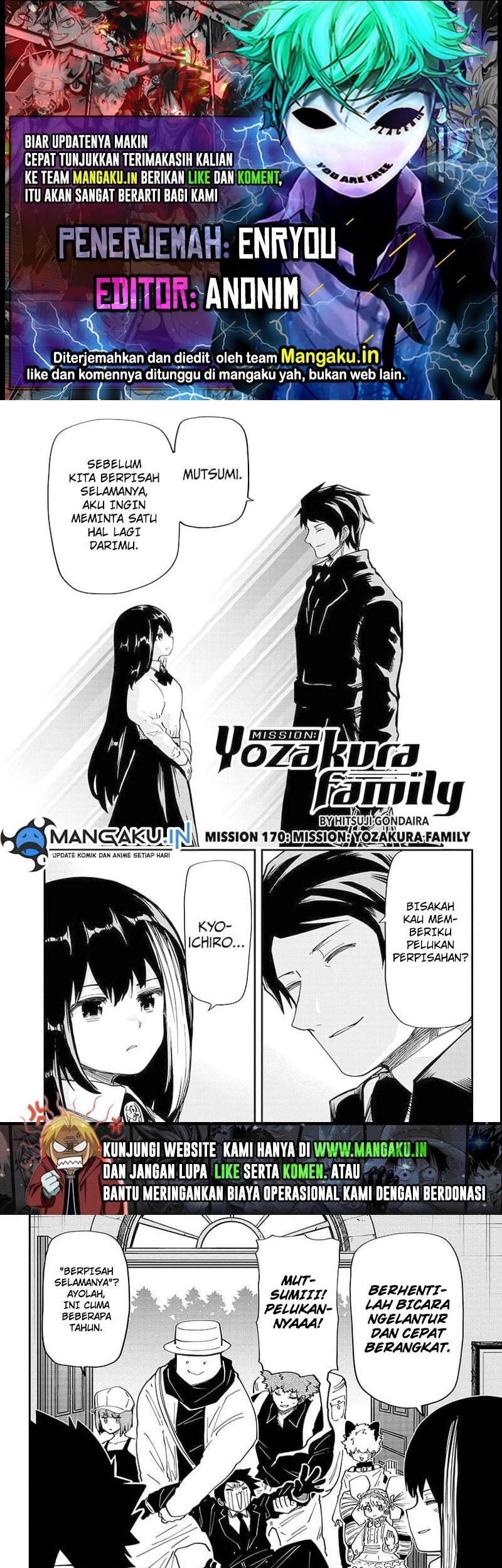 Baca Komik Mission: Yozakura Family Chapter 170 Gambar 1