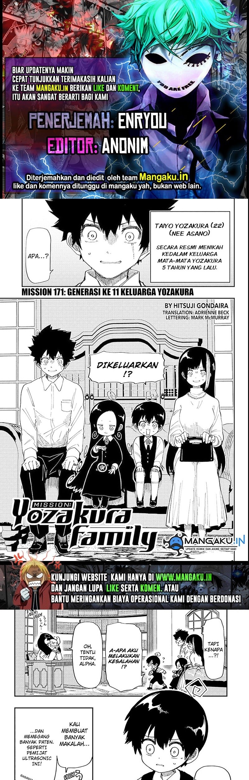 Baca Komik Mission: Yozakura Family Chapter 171 Gambar 1