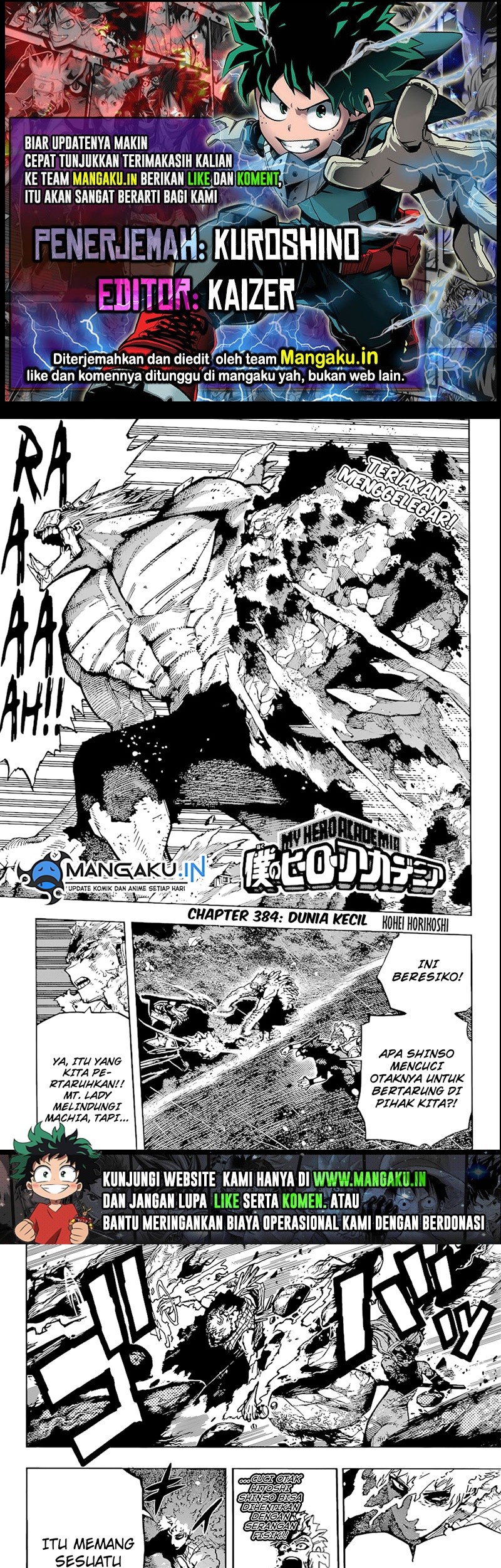 Baca Komik Boku no Hero Academia Chapter 384 Gambar 1