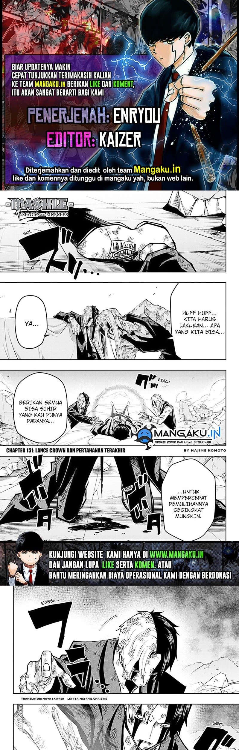 Baca Komik Mashle: Magic and Muscles Chapter 151 Gambar 1