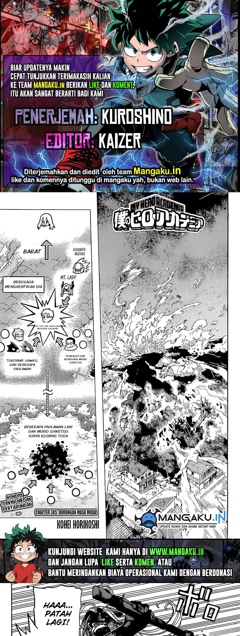 Baca Komik Boku no Hero Academia Chapter 385 Gambar 1