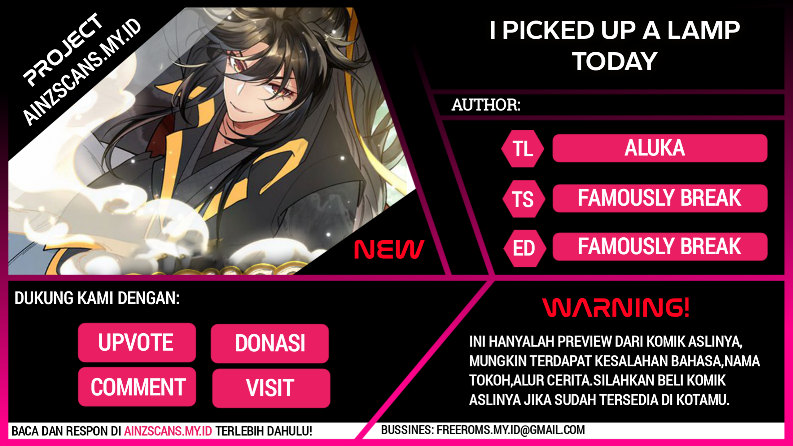 Baca Komik I Picked Up the Lamp Today Chapter 01 Gambar 1
