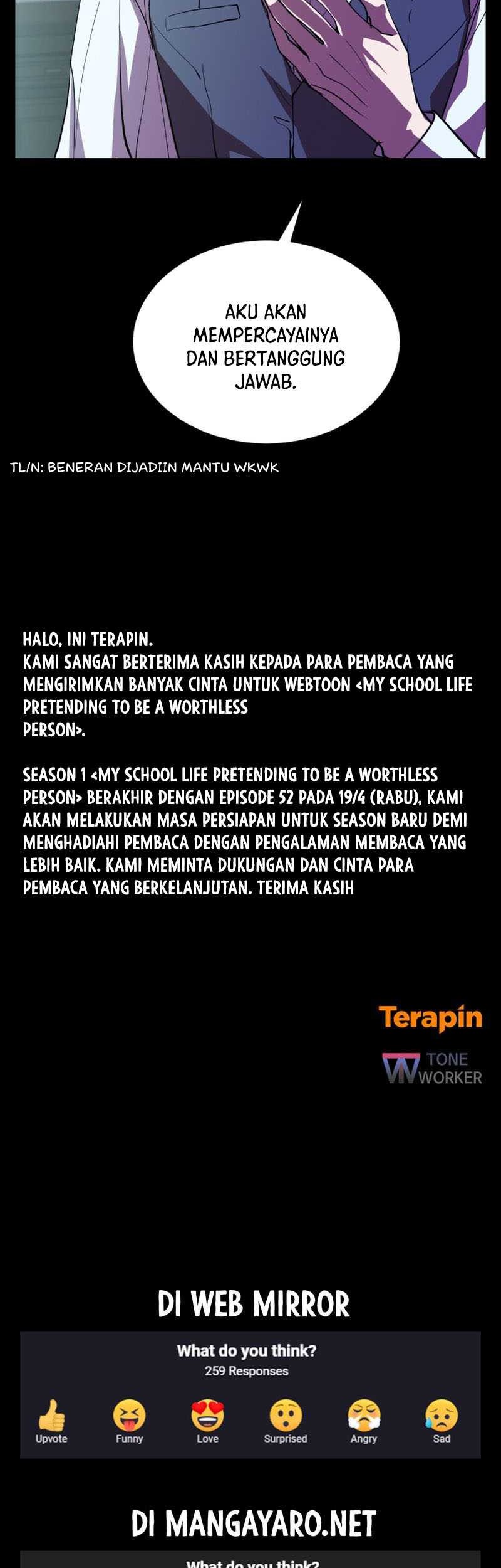 My School Life Pretending to Be a Worthless Person Chapter 52 Gambar 48