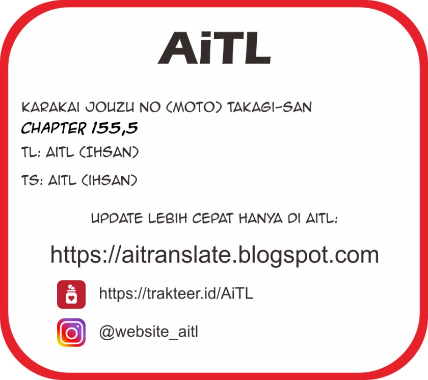 Karakai Jouzu no (Moto) Takagi-san Chapter 155.5 Gambar 5