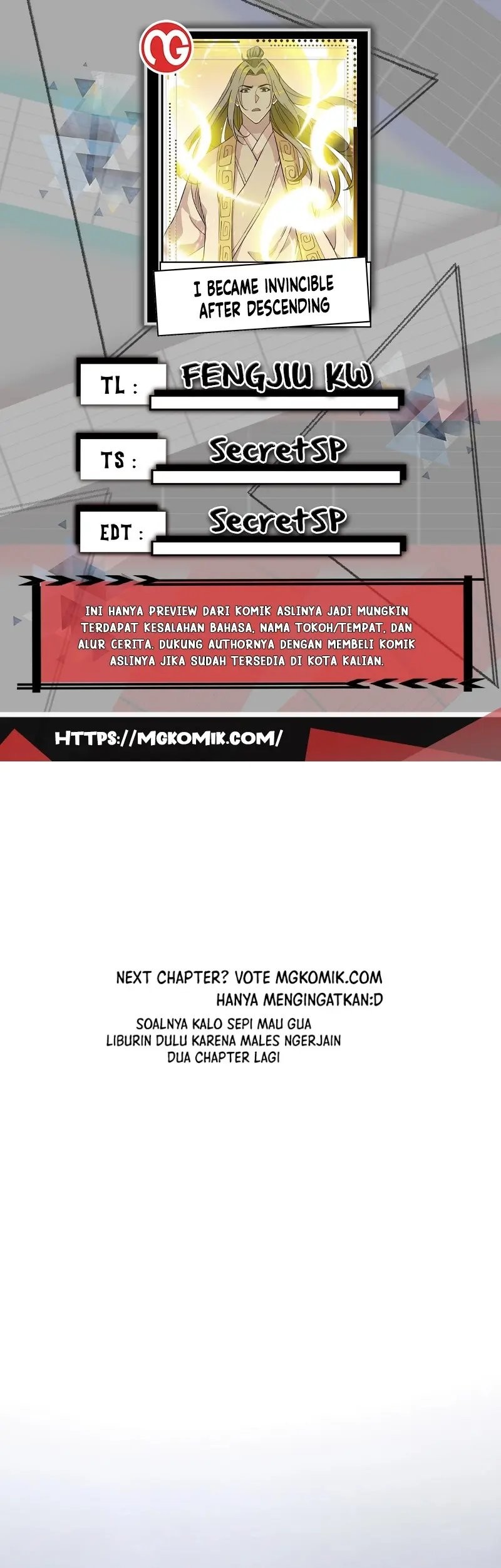 Baca Komik I Became Invincible After Descending Chapter 44 Gambar 1