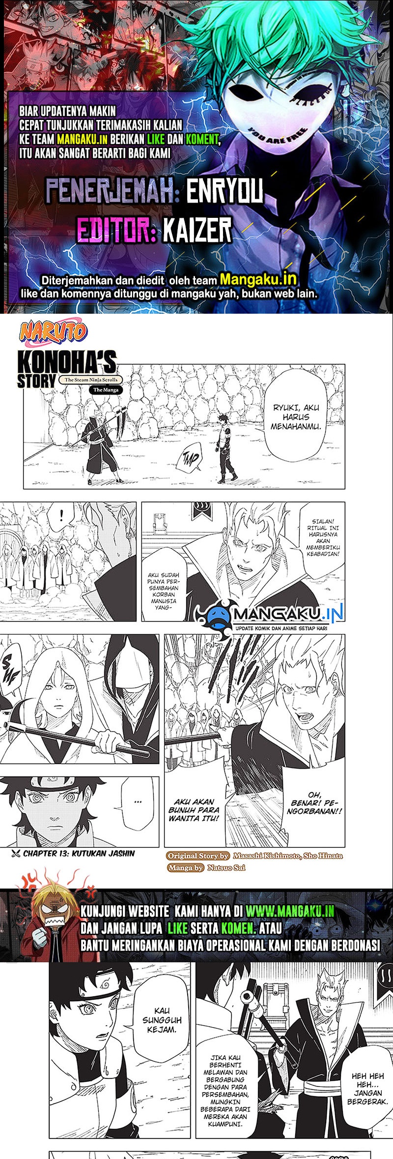 Baca Komik Naruto: Konoha’s Story—The Steam Ninja Scrolls Chapter 13 Gambar 1