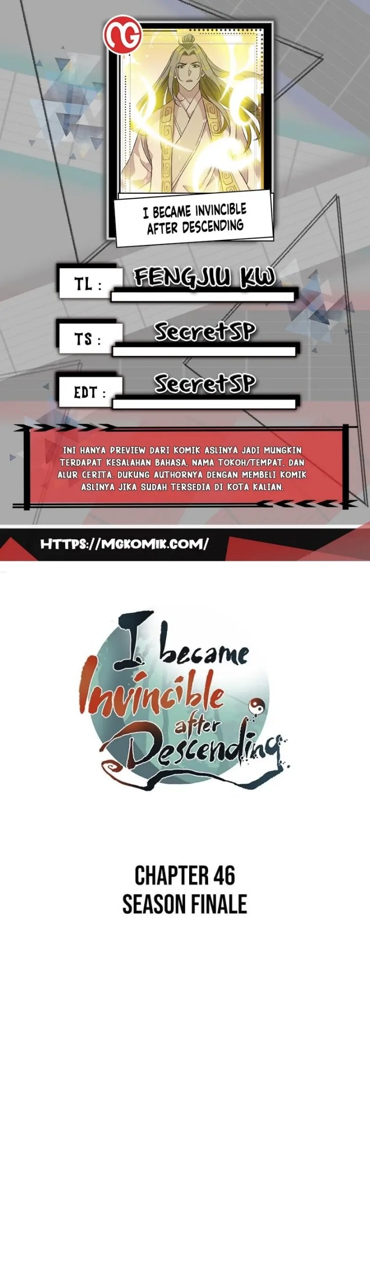Baca Komik I Became Invincible After Descending Chapter 46 Gambar 1