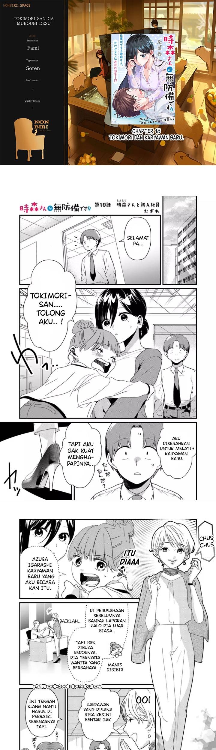 Baca Komik Tokimori-san ga Muboubi desu!! Chapter 18 Gambar 1