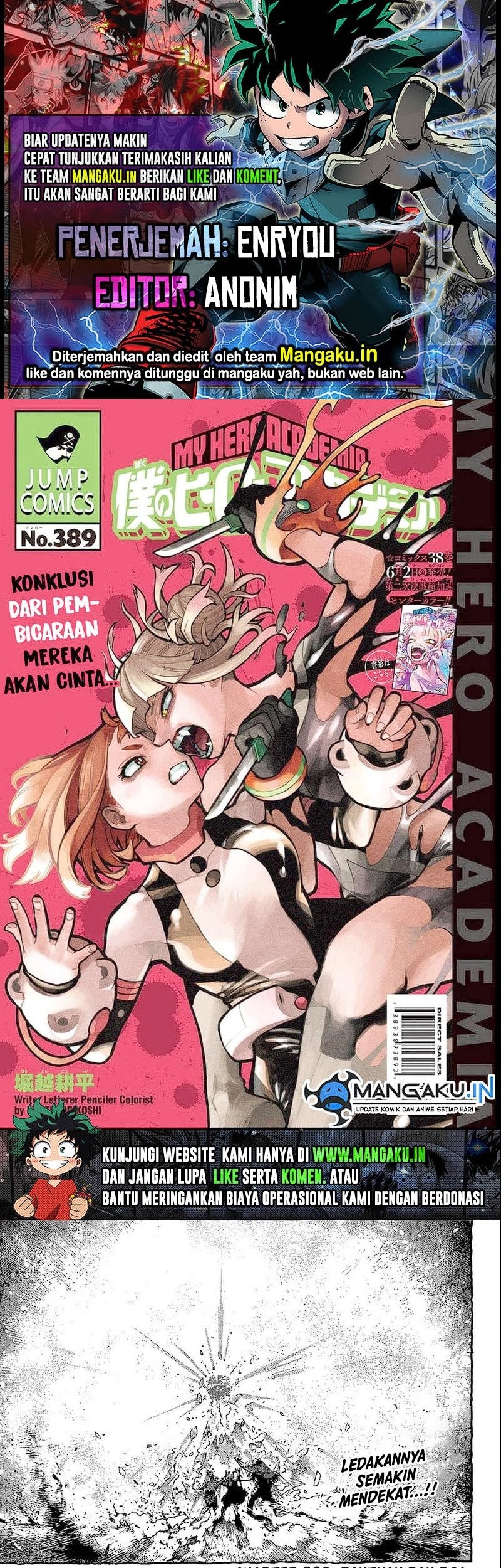 Baca Komik Boku no Hero Academia Chapter 389 Gambar 1