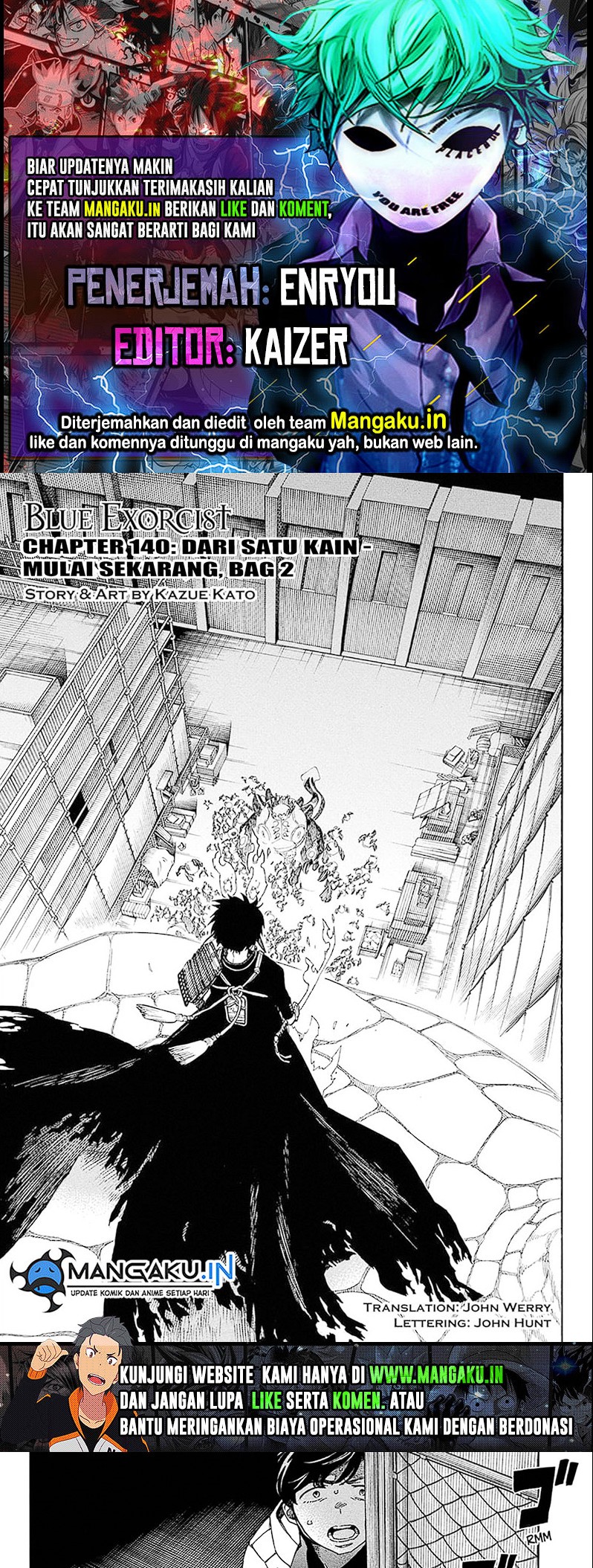 Baca Komik Ao no Exorcist Chapter 140.1 Gambar 1