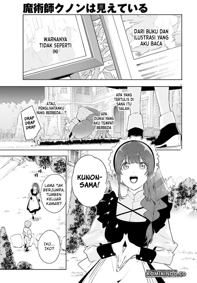 Majutsushi Kunon wa Miete Iru Chapter 13.1 Gambar 4