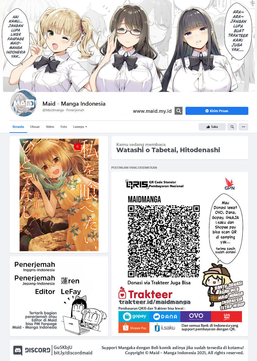 Baca Watashi o Tabetai, Hitodenashi Chapter 30 Gambar 2