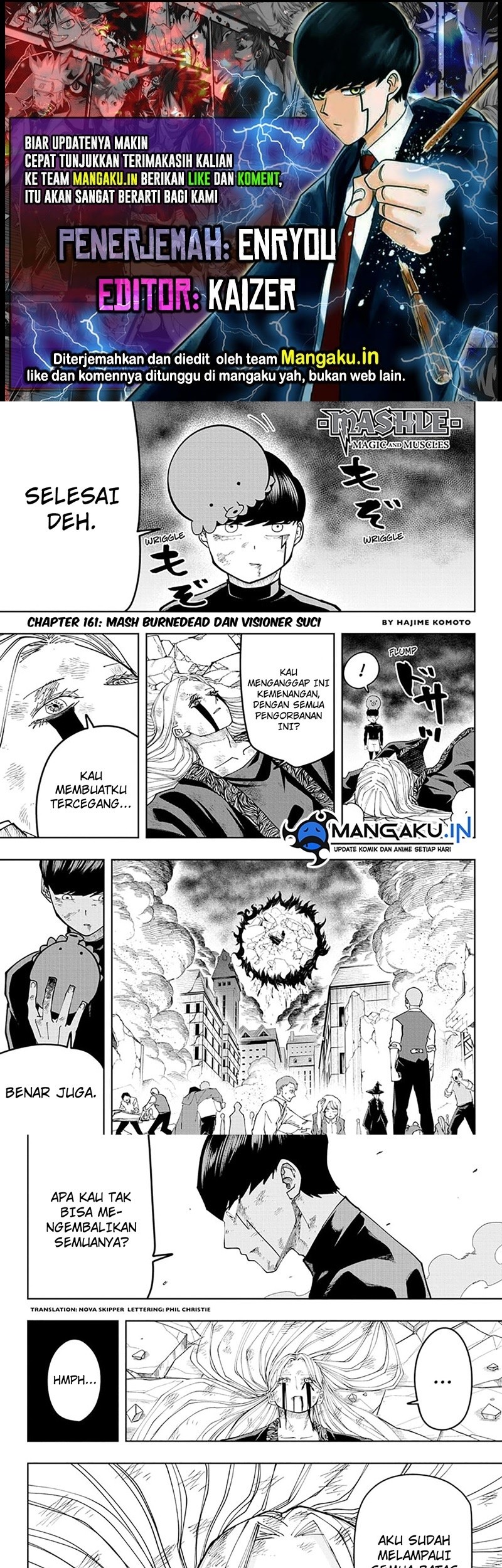 Baca Komik Mashle: Magic and Muscles Chapter 161 Gambar 1