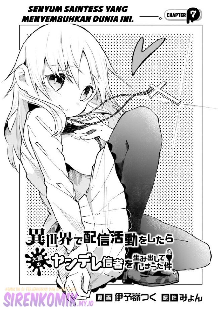 Baca  Isekai de Haishin Katsudou wo Shitara Tairyou no Yandere Shinja wo Umidashite Shimatta Ken Chapter 07 Gambar 2