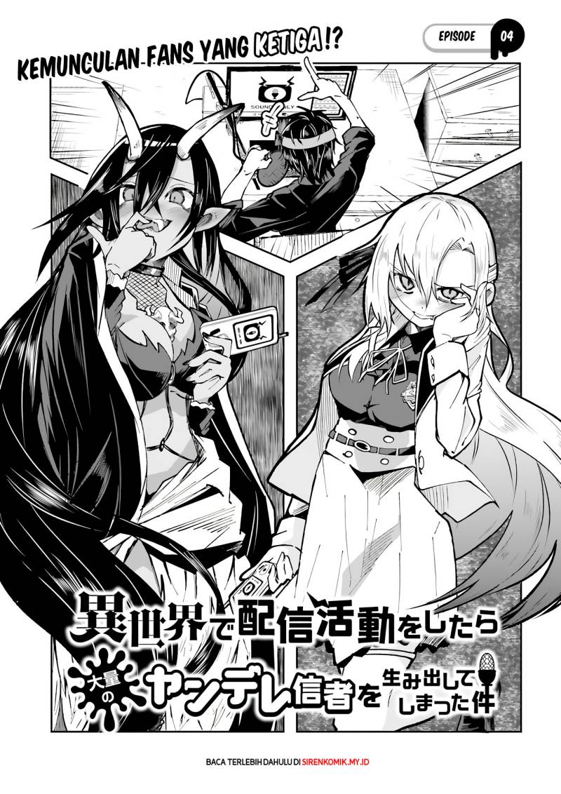 Baca  Isekai de Haishin Katsudou wo Shitara Tairyou no Yandere Shinja wo Umidashite Shimatta Ken Chapter 04 Gambar 2