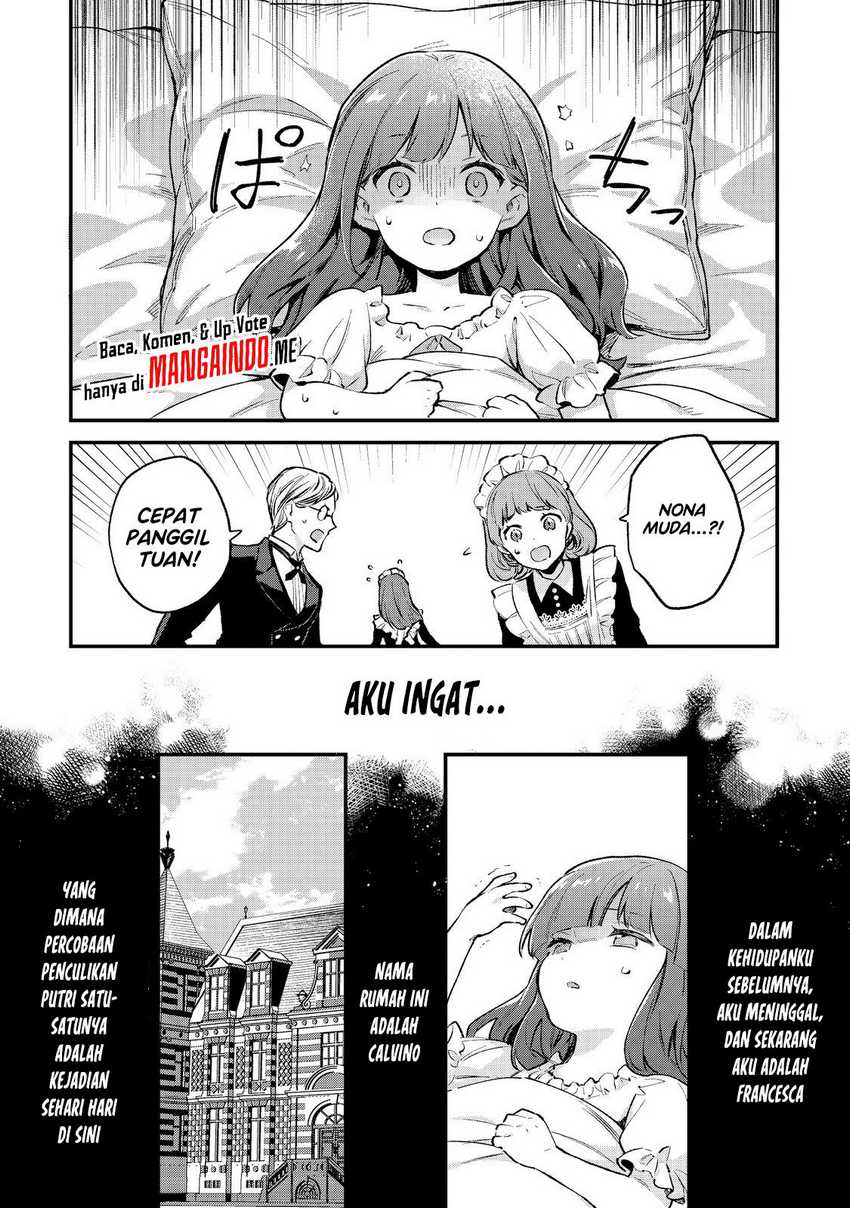 Akutou Ikka no Mana Musume, Tensei Saki mo Otome Game no Gokudou Reijou deshita Chapter 01.2 Gambar 3