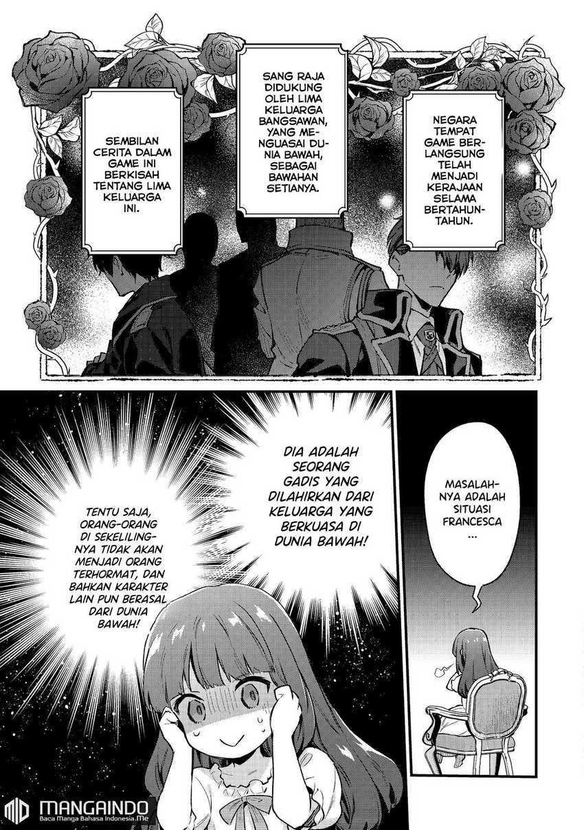 Akutou Ikka no Mana Musume, Tensei Saki mo Otome Game no Gokudou Reijou deshita Chapter 01.2 Gambar 6