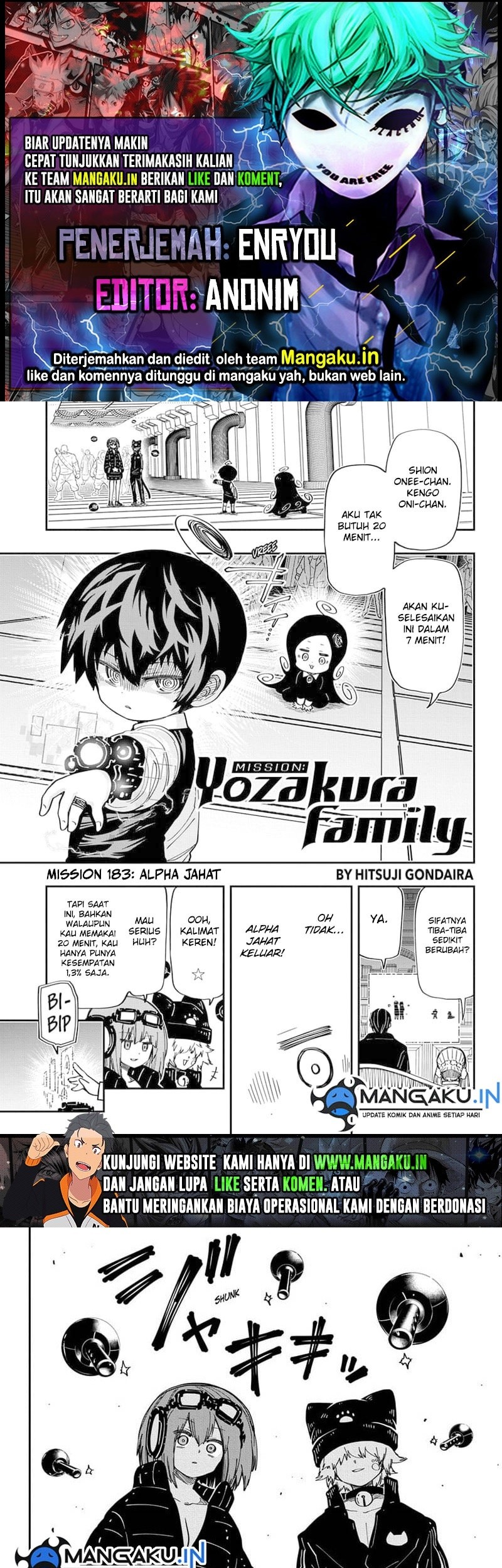 Baca Komik Mission: Yozakura Family Chapter 183 Gambar 1