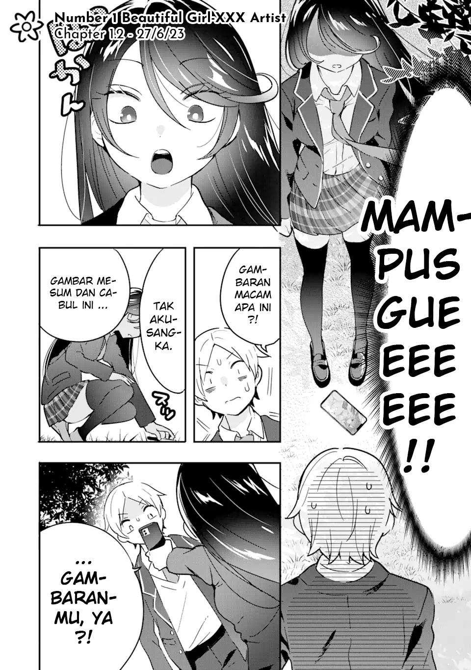 Gakuen 1 no Bishoujo wa x x Eshi no Ore ni Horeteiru!? Chapter 01.2 Gambar 3