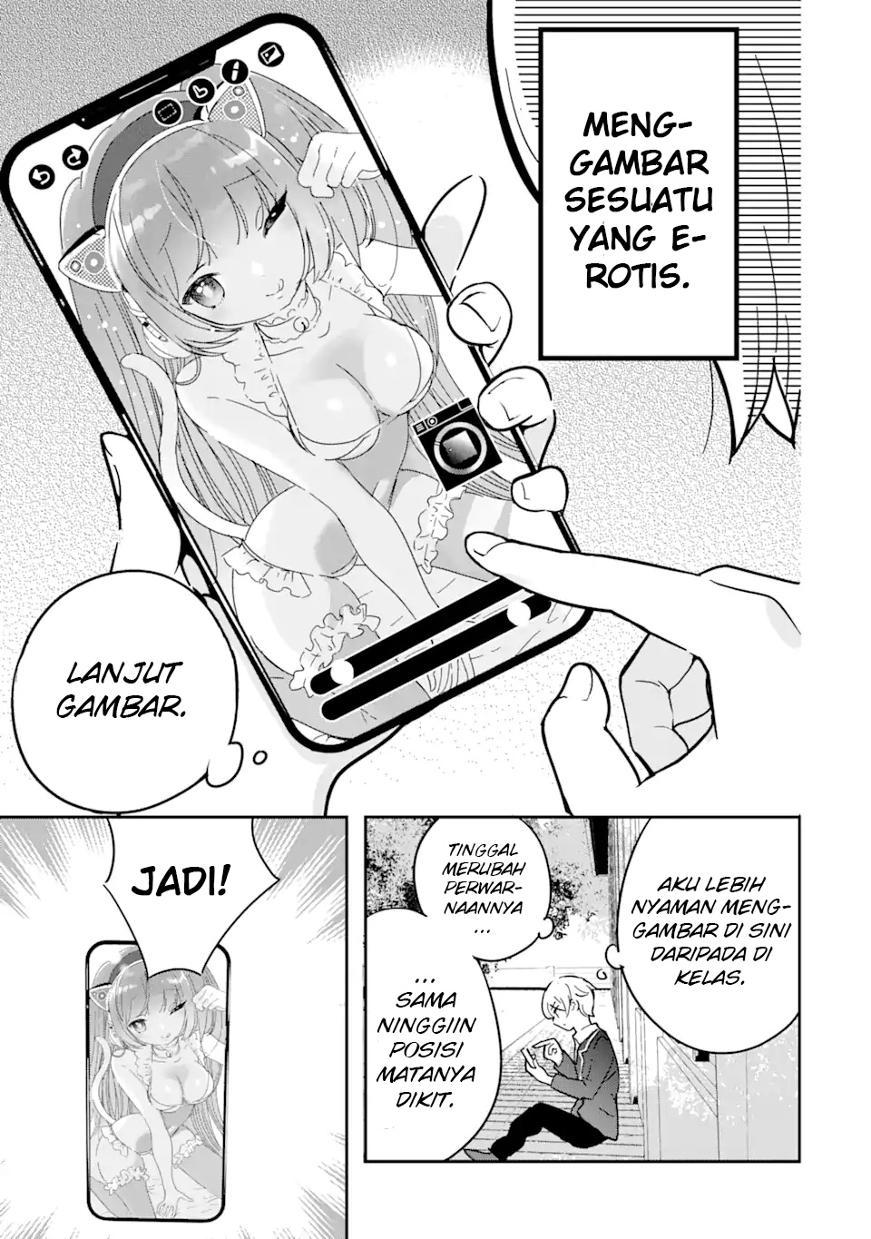 Gakuen 1 no Bishoujo wa x x Eshi no Ore ni Horeteiru!? Chapter 01.1 Gambar 12