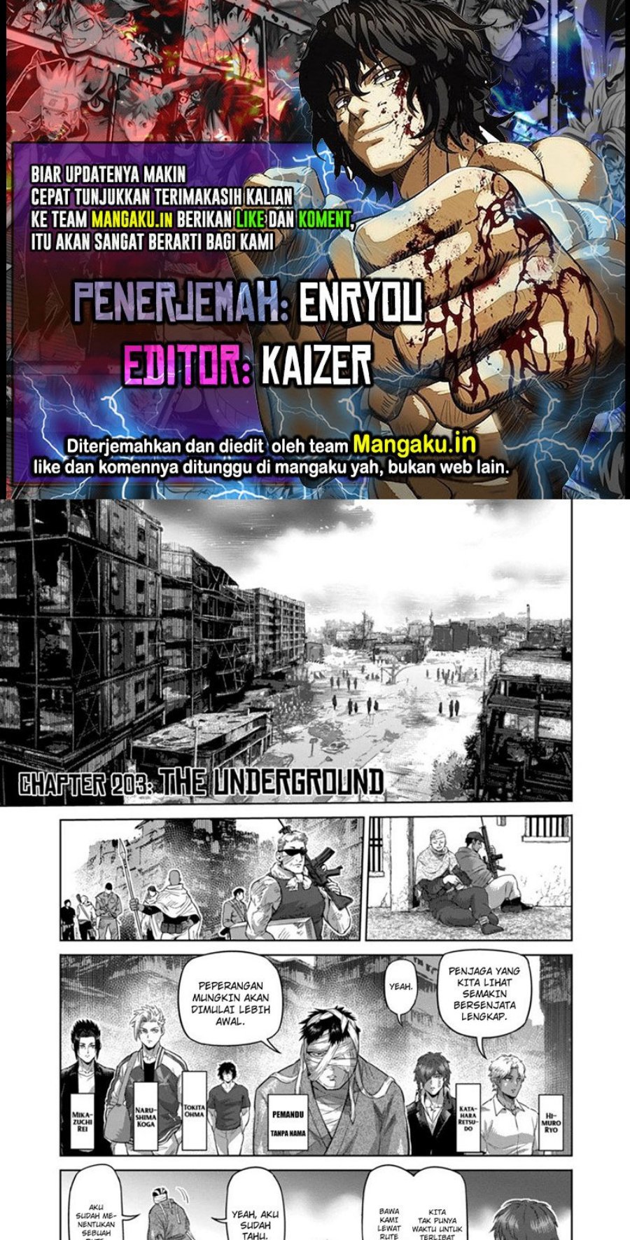 Baca Komik Kengan Omega Chapter 203 Gambar 1