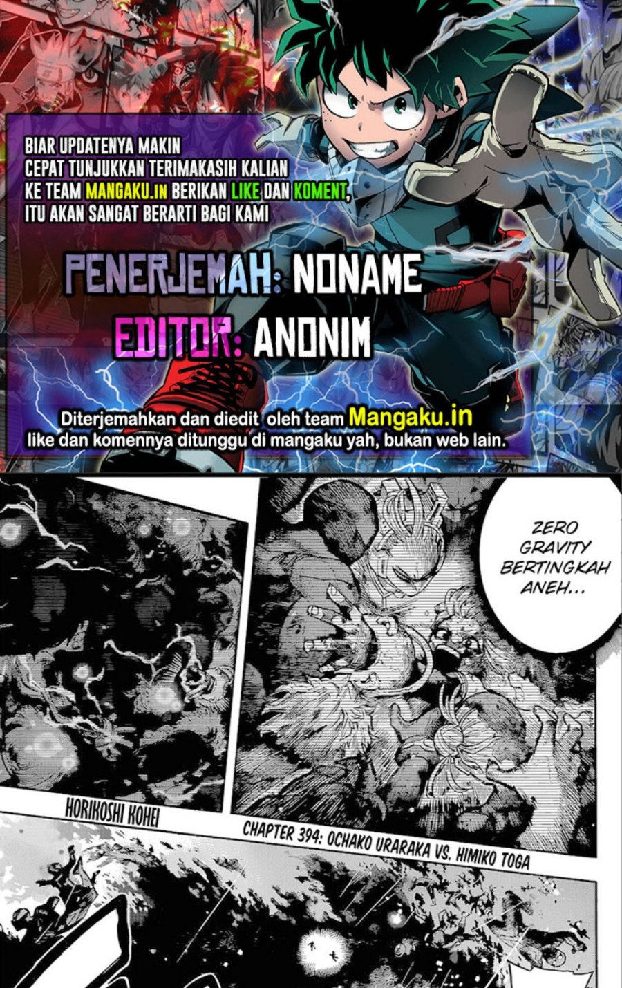 Baca Komik Boku no Hero Academia Chapter 394 Gambar 1