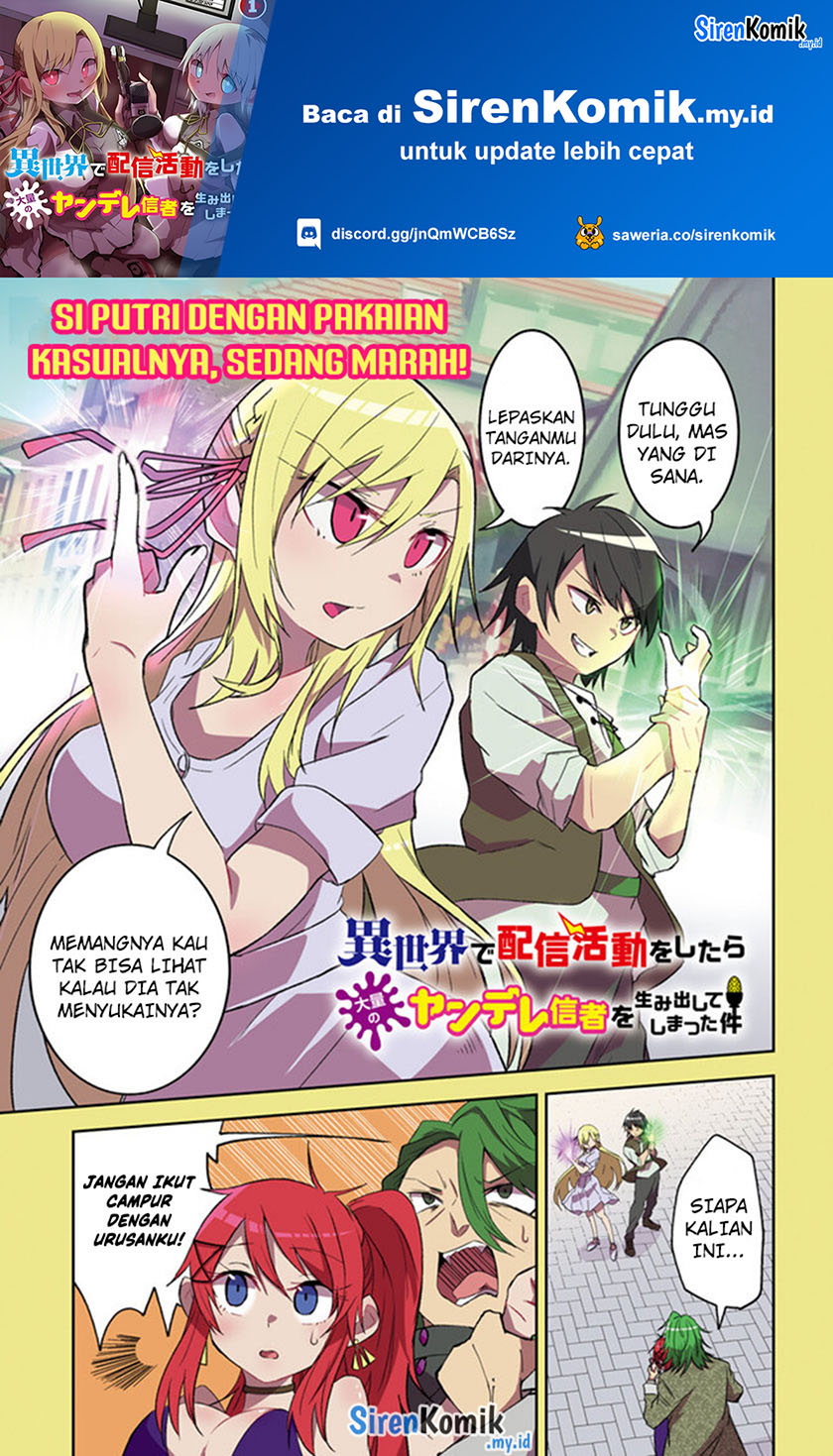 Baca  Isekai de Haishin Katsudou wo Shitara Tairyou no Yandere Shinja wo Umidashite Shimatta Ken Chapter 10 Gambar 2