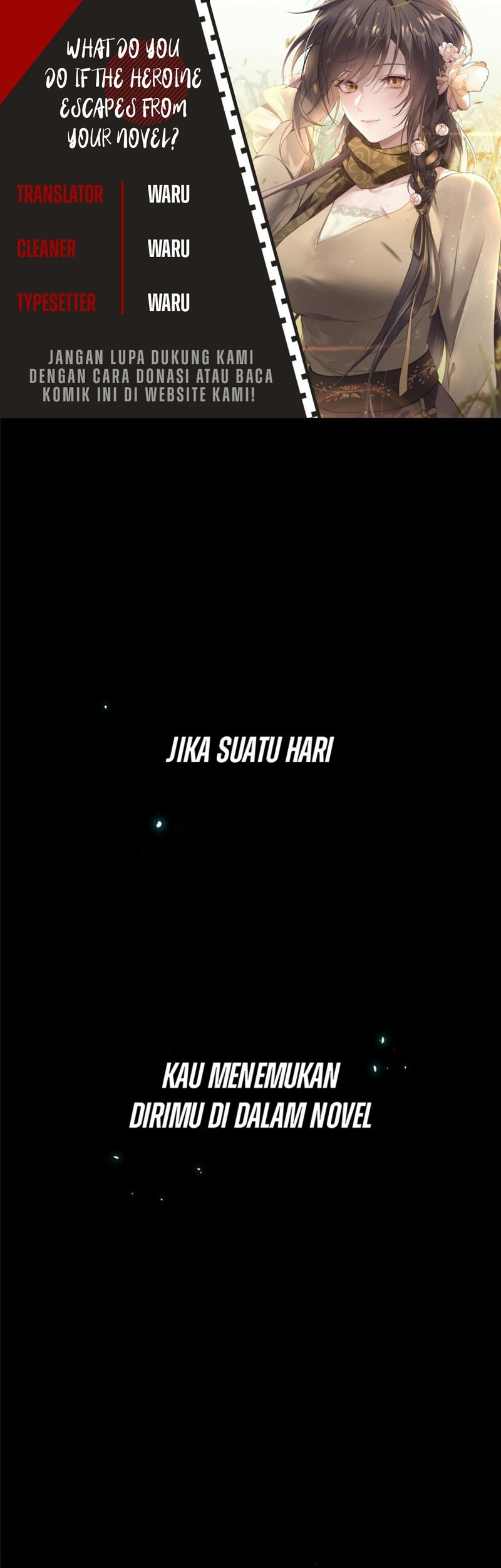 Baca Komik What Do You Do If the Heroine Escapes From Your Novel Chapter 01 Gambar 1