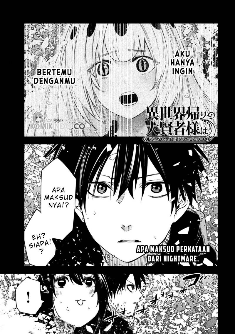 Baca Isekai Kaeri no Daikenja-sama wa Sore Demo Kossori Kurashite Iru Tsumori desu Chapter 22 Gambar 2