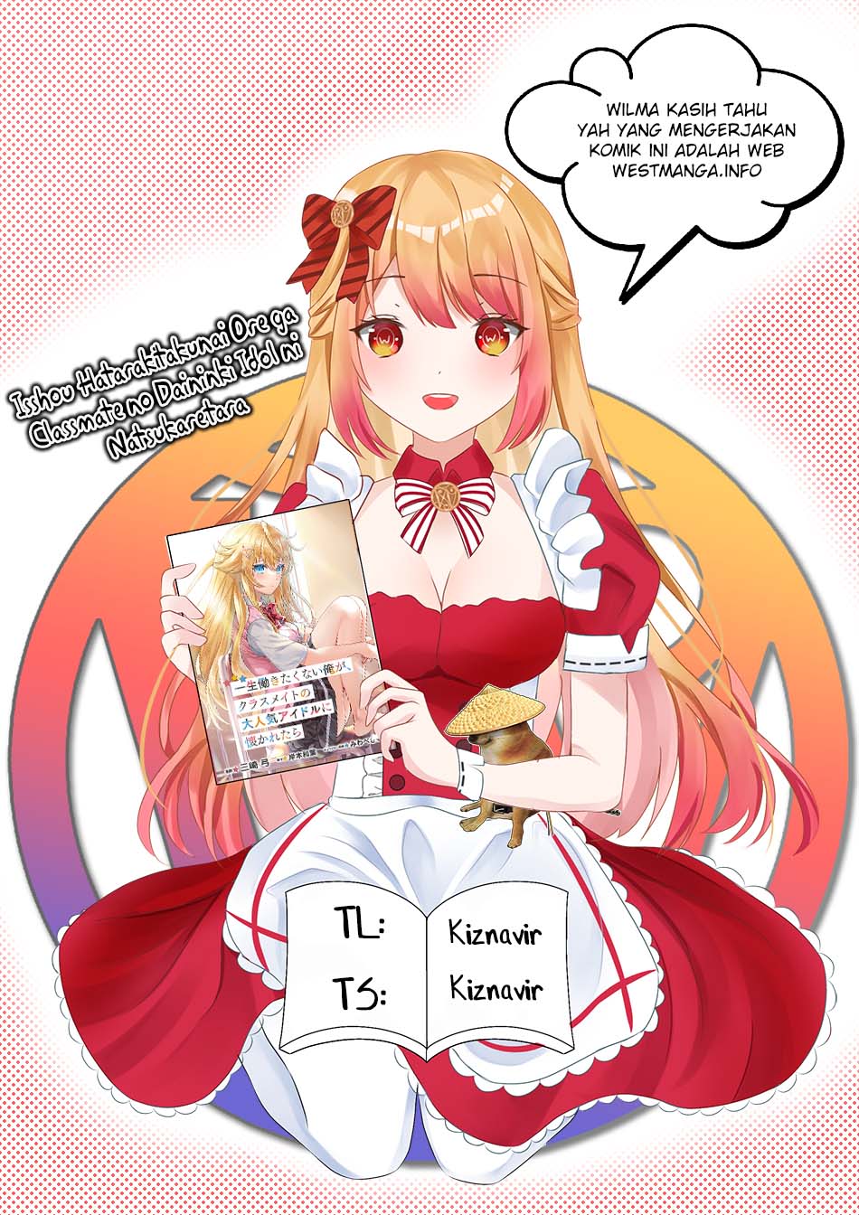 Isshou Hatarakitakunai Ore ga Classmate no Daininki Idol ni Natsukaretara Chapter 04.2 Gambar 3