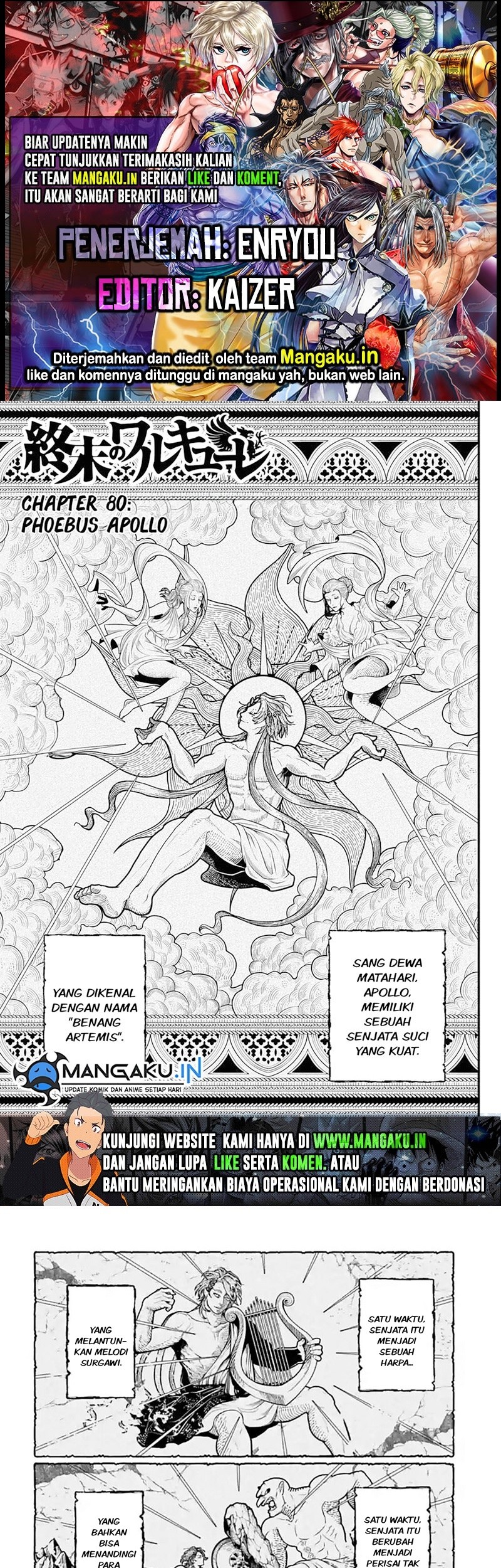 Baca Komik Shuumatsu no Valkyrie Chapter 80.1 Gambar 1