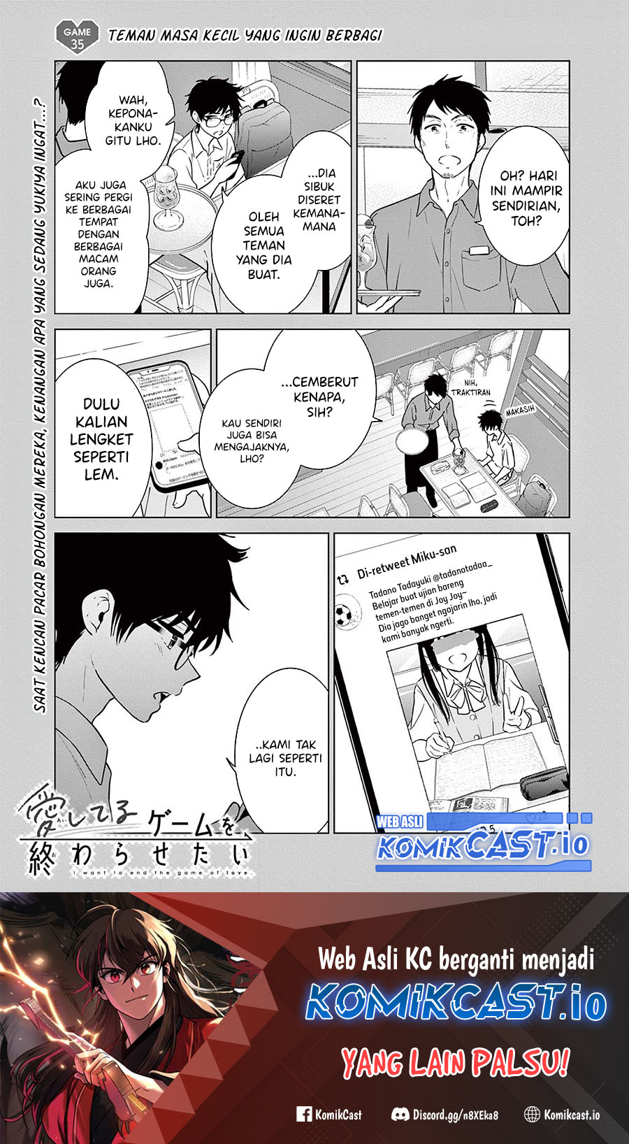 Baca  Aishiteru Game wo Owarasetai Chapter 35 Gambar 2