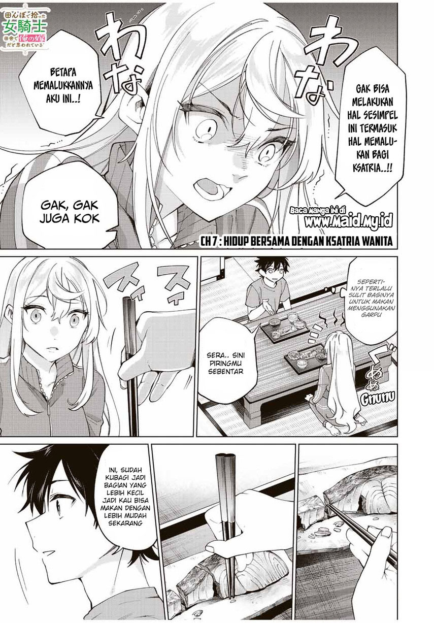 Tanbo de Hirotta Onna Kishi, Inaka de Ore no Yome da to Omowareteiru Chapter 07 Gambar 3