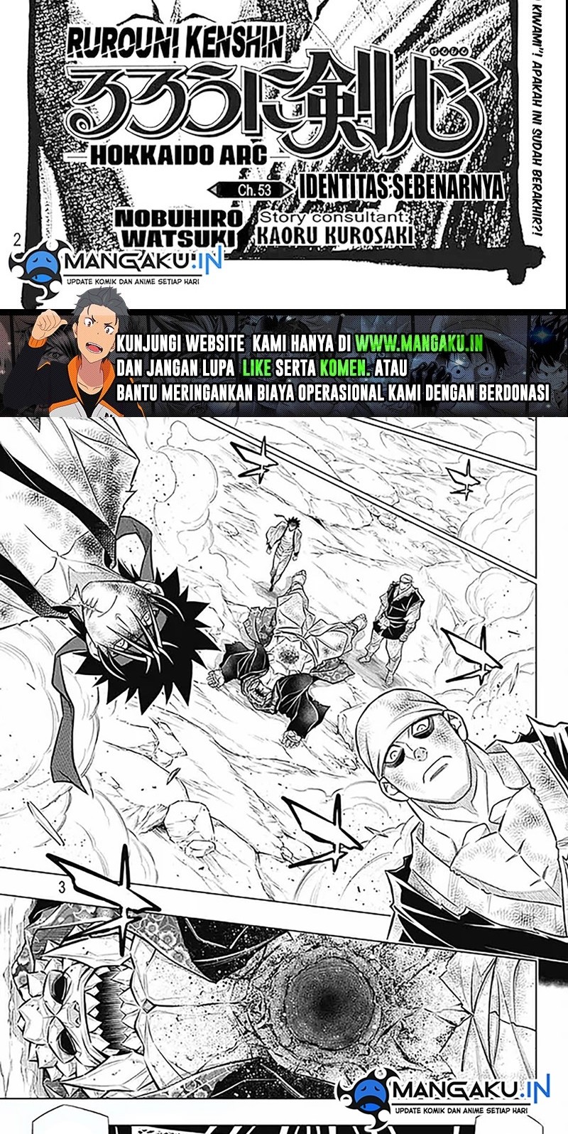 Baca Rurouni Kenshin: Meiji Kenkaku Romantan – Hokkaido-hen Chapter 53 Gambar 2
