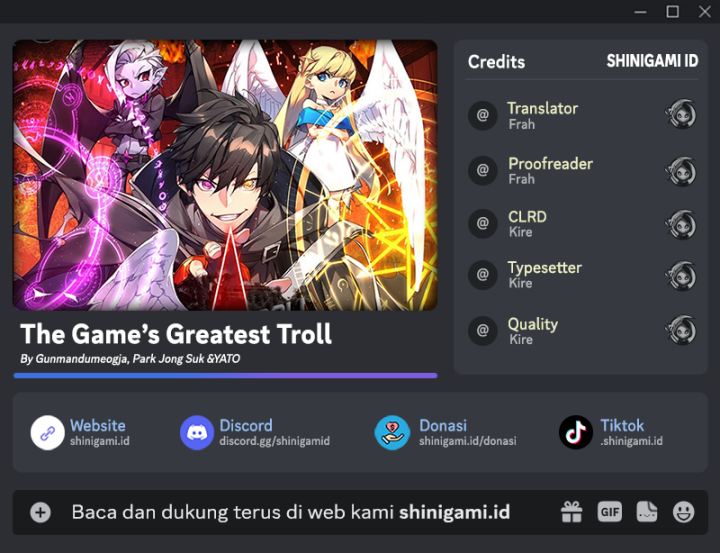 Baca Komik The Game’s Greatest Troll Chapter 27 Gambar 1