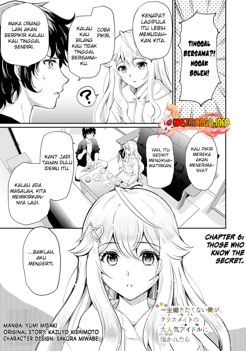 Baca  Isshou Hatarakitakunai Ore ga Classmate no Daininki Idol ni Natsukaretara Chapter 06 Gambar 2