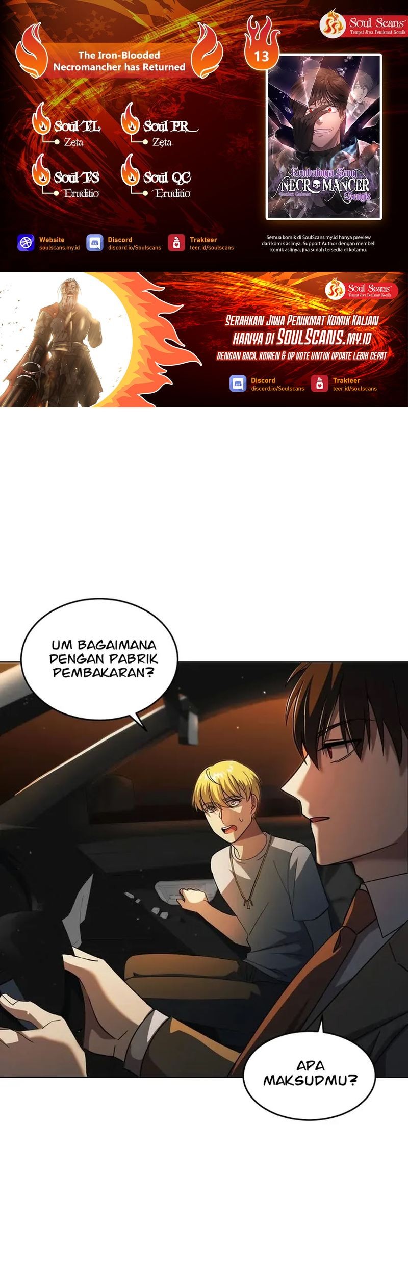 Baca Komik The Iron-Blooded Necromancer Has Returned Chapter 13 Gambar 1