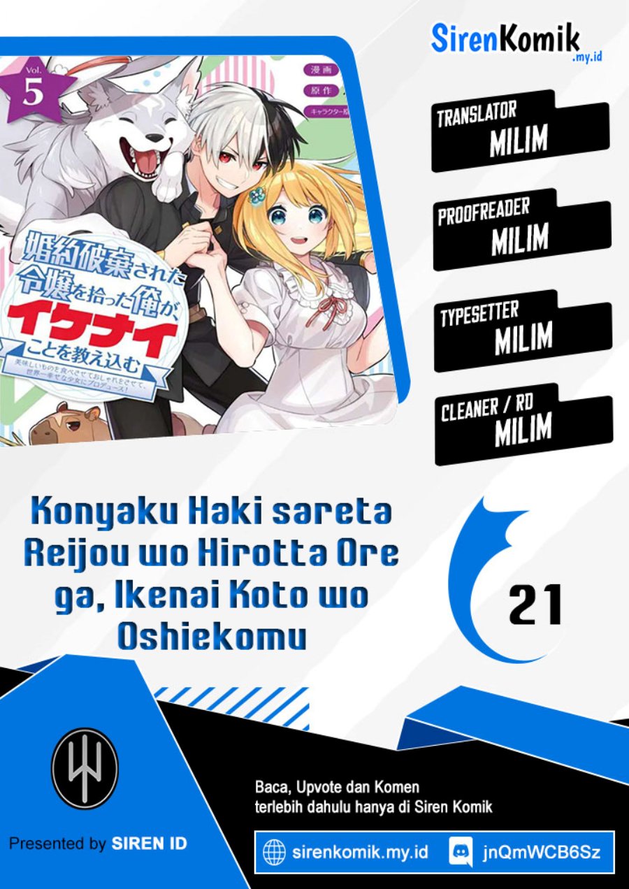 Baca Komik Konyaku Haki Sareta Reijo Wo Hirotta Ore Ga, Ikenai Koto Wo Oshiekomu Oishi Mono Wo Tabesasete Oshare Wo Sasete, Sekaichi Shiawasena Shojo Ni Produce! Chapter 21 Gambar 1