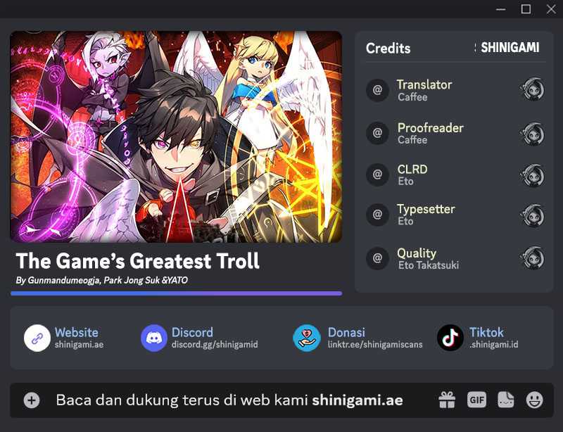 Baca Komik The Game’s Greatest Troll Chapter 54 Gambar 1